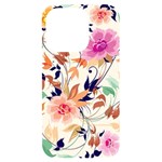 Abstract Floral Background iPhone 14 Pro Black UV Print Case
