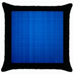 Blue Abstract, Background Pattern Throw Pillow Case (Black)