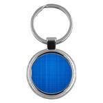 Blue Abstract, Background Pattern Key Chain (Round)