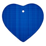 Blue Abstract, Background Pattern Heart Ornament (Two Sides)