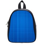 Blue Abstract, Background Pattern School Bag (Small)