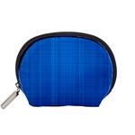 Blue Abstract, Background Pattern Accessory Pouch (Small)