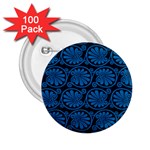 Blue Floral Pattern Floral Greek Ornaments 2.25  Buttons (100 pack) 