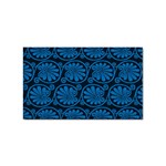 Blue Floral Pattern Floral Greek Ornaments Sticker Rectangular (10 pack)