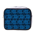 Blue Floral Pattern Floral Greek Ornaments Mini Toiletries Bag (One Side)