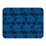 Blue Floral Pattern Floral Greek Ornaments Two Sides Premium Plush Fleece Blanket (Mini)