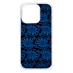 Blue Floral Pattern Floral Greek Ornaments iPhone 14 Pro TPU UV Print Case