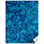 Blue Floral Pattern Texture, Floral Ornaments Texture Canvas 12  x 16 