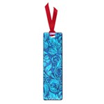Blue Floral Pattern Texture, Floral Ornaments Texture Small Book Marks