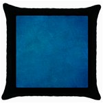 Blue Stone Texture Grunge, Stone Backgrounds Throw Pillow Case (Black)