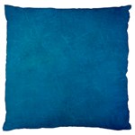 Blue Stone Texture Grunge, Stone Backgrounds Large Premium Plush Fleece Cushion Case (Two Sides)