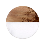 Blue Stone Texture Grunge, Stone Backgrounds Classic Marble Wood Coaster (Round) 
