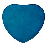 Blue Stone Texture Grunge, Stone Backgrounds Heart Glass Fridge Magnet (4 pack)