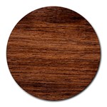 Brown Wooden Texture Round Mousepad