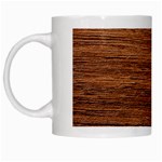 Brown Wooden Texture White Mug