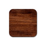 Brown Wooden Texture Rubber Coaster (Square)