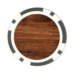 Brown Wooden Texture Poker Chip Card Guard