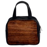 Brown Wooden Texture Classic Handbag (Two Sides)