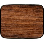 Brown Wooden Texture Two Sides Fleece Blanket (Mini)