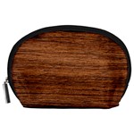 Brown Wooden Texture Accessory Pouch (Large)