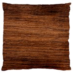 Brown Wooden Texture Standard Premium Plush Fleece Cushion Case (Two Sides)