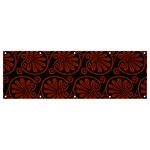 Brown Floral Pattern Floral Greek Ornaments Banner and Sign 12  x 4 