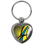 Colorful Abstract Background Art Key Chain (Heart)