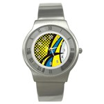 Colorful Abstract Background Art Stainless Steel Watch