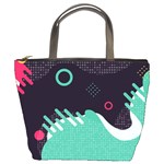 Colorful Background, Material Design, Geometric Shapes Bucket Bag