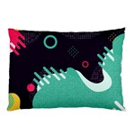 Colorful Background, Material Design, Geometric Shapes Pillow Case