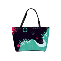 Colorful Background, Material Design, Geometric Shapes Classic Shoulder Handbag from UrbanLoad.com Back