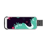 Colorful Background, Material Design, Geometric Shapes Portable USB Flash (Two Sides)