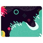 Colorful Background, Material Design, Geometric Shapes Two Sides Premium Plush Fleece Blanket (Extra Small)