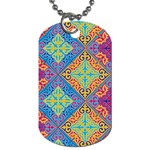 Colorful Floral Ornament, Floral Patterns Dog Tag (One Side)