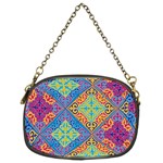 Colorful Floral Ornament, Floral Patterns Chain Purse (Two Sides)