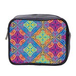 Colorful Floral Ornament, Floral Patterns Mini Toiletries Bag (Two Sides)