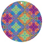 Colorful Floral Ornament, Floral Patterns UV Print Acrylic Ornament Round