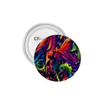Colorful Floral Patterns, Abstract Floral Background 1.75  Buttons
