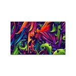 Colorful Floral Patterns, Abstract Floral Background Sticker Rectangular (10 pack)
