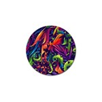 Colorful Floral Patterns, Abstract Floral Background Golf Ball Marker (10 pack)