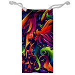 Colorful Floral Patterns, Abstract Floral Background Jewelry Bag