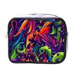 Colorful Floral Patterns, Abstract Floral Background Mini Toiletries Bag (One Side)