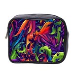Colorful Floral Patterns, Abstract Floral Background Mini Toiletries Bag (Two Sides)