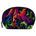 Colorful Floral Patterns, Abstract Floral Background Accessory Pouch (Large)