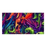 Colorful Floral Patterns, Abstract Floral Background Satin Shawl 45  x 80 