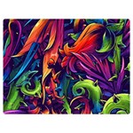 Colorful Floral Patterns, Abstract Floral Background Premium Plush Fleece Blanket (Extra Small)