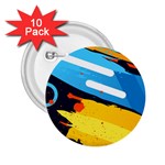Colorful Paint Strokes 2.25  Buttons (10 pack) 