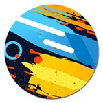 Colorful Paint Strokes Magnet 5  (Round)