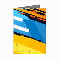 Colorful Paint Strokes Mini Greeting Card from UrbanLoad.com Left