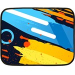 Colorful Paint Strokes Fleece Blanket (Mini)